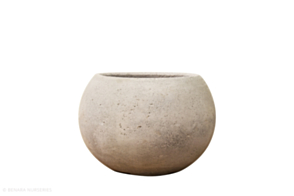 Concrete Ball Planter, Grey