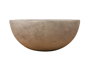 Concrete Low Bowl, Grey