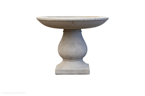 Concrete Bird Bath, Grey