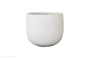 L/W Round Bungxe planter, White